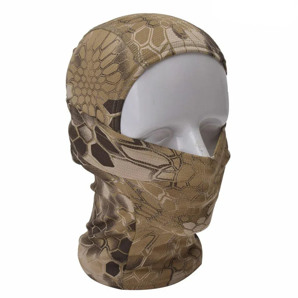 قناع وجه للرأس بالكامل وقبعة مموهة تكتيكية من SINAIRSOFT، وشاح رقبة للحماية من الرياح لركوب الدراجات
