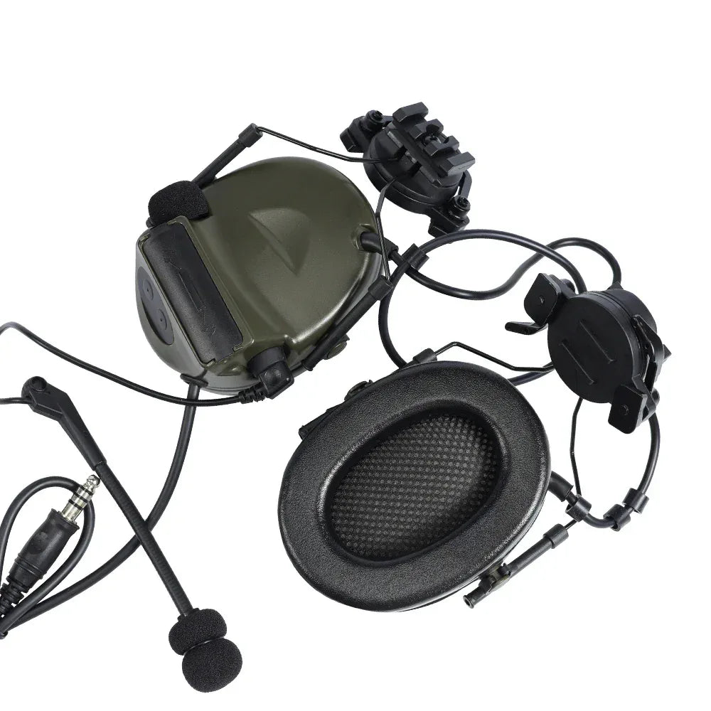 سماعة رأس طيران تكتيكية من SINAIRSOFT طراز Z-Tactical Softair، مع مجموعة محول لقضيب خوذة FAST
