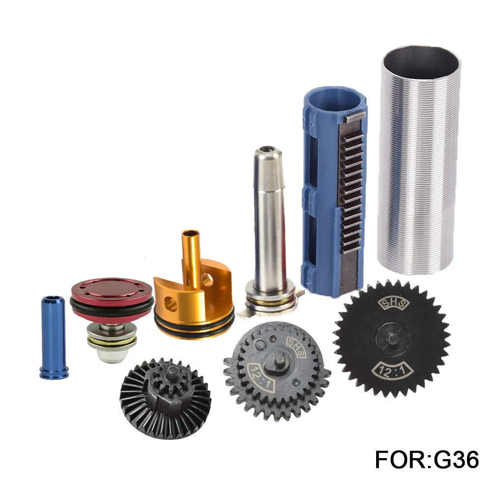 SINAIRSOFT 12:1 Gear Set 14 Teeth Piston Nozzle Cylinder Spring Guide Kit