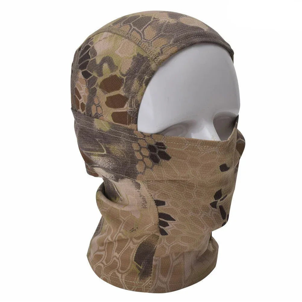 قناع وجه للرأس بالكامل وقبعة مموهة تكتيكية من SINAIRSOFT، وشاح رقبة للحماية من الرياح لركوب الدراجات