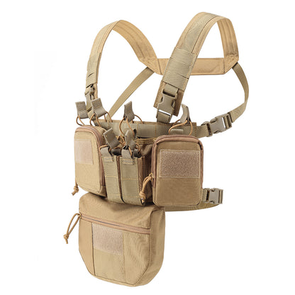 SINAIRSOFT MK3 Tactical Chest Rig with Dangler Drop Pouch Full Set - Airsoft Loadout System