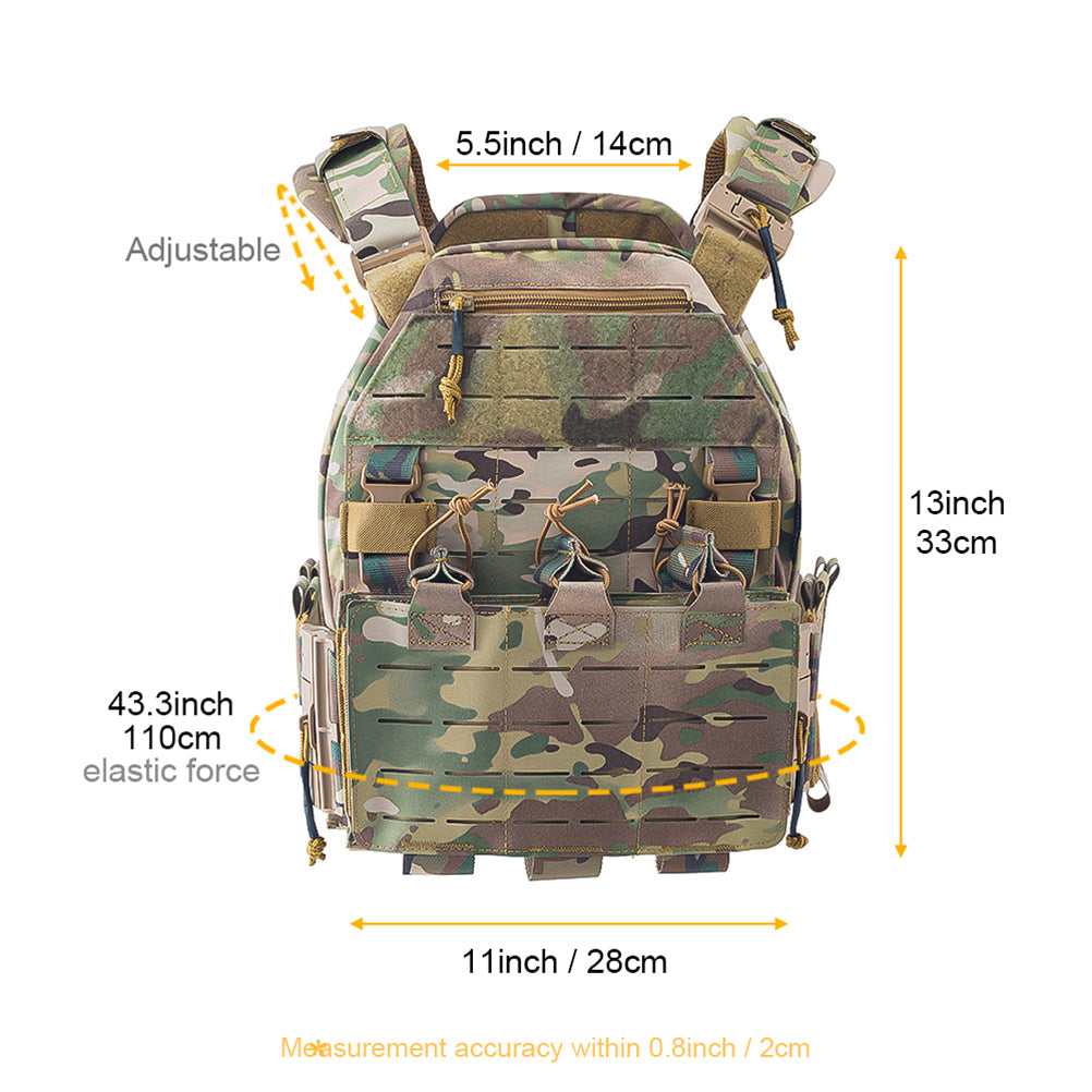 SINAIRSOFT Tactical Vest Magnetic Quick Release Light Weight JPC OCP