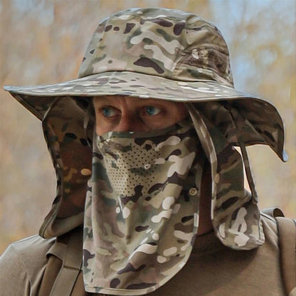 EMERSONGEAR BlueLabel Frillnecks Hat Detachable Face Mask Back Panel Cap