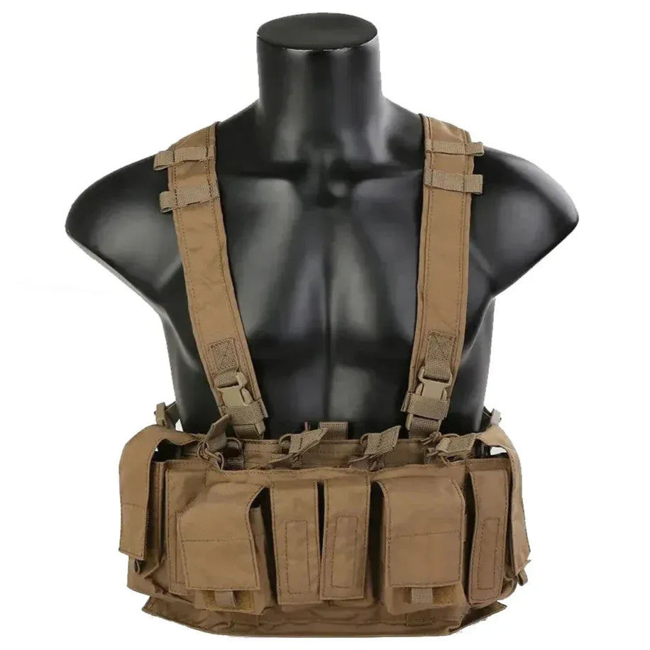 EMERSONGEAR MF Tactical Chest Rig UW Gen IV مع حقيبة راديو وحافظة مسدس ذخيرة 5.56 9 ملم