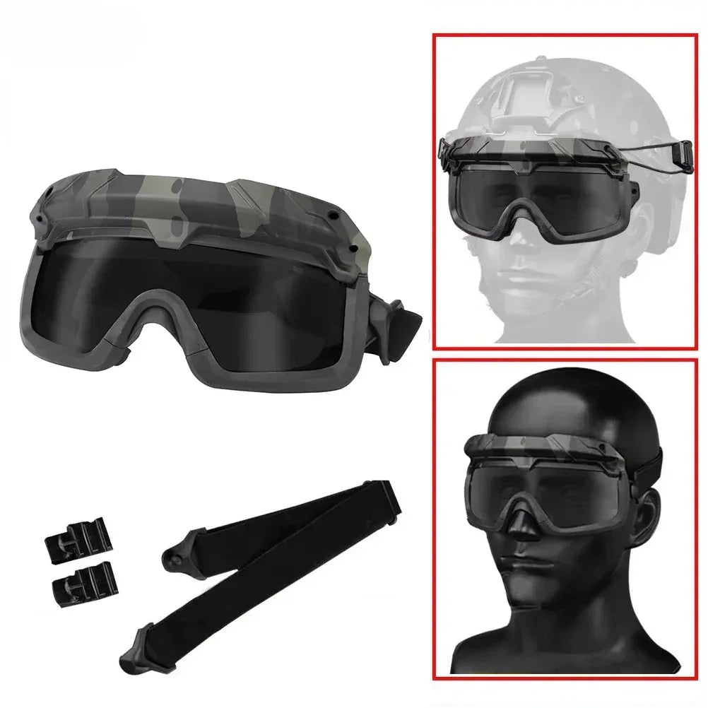 SINAIRSOFT Tactical Helmet Safety Goggles  Hunting Protective Glasses