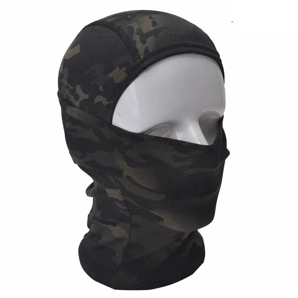 قناع وجه للرأس بالكامل وقبعة مموهة تكتيكية من SINAIRSOFT، وشاح رقبة للحماية من الرياح لركوب الدراجات
