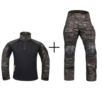 EMERSONGEAR G3 Combat Uniform Airsoft Shirt Pants with Knee Pads Tactical BDU Hunting o Clothes