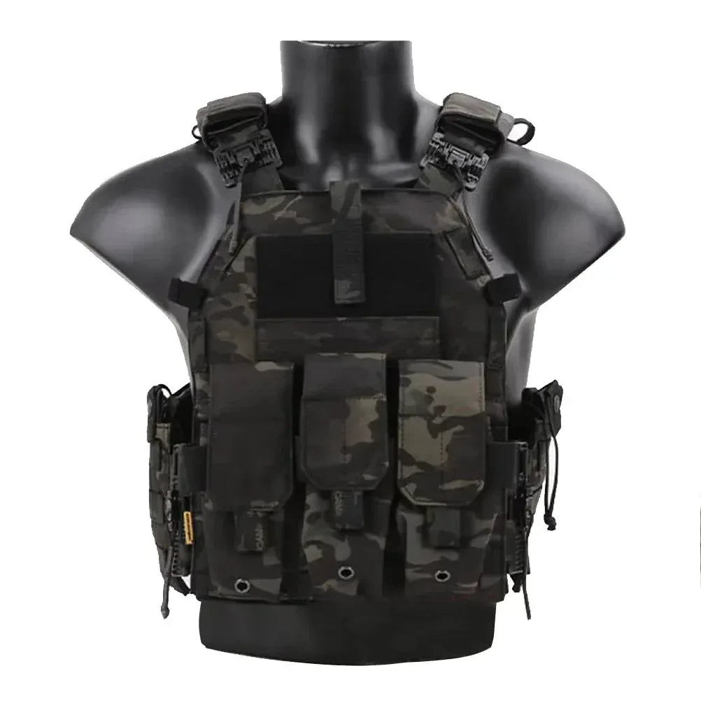 سترة Emersongear التكتيكية 6094K سريعة التحرير بنظام MOLLE مع حقيبة مخازن
