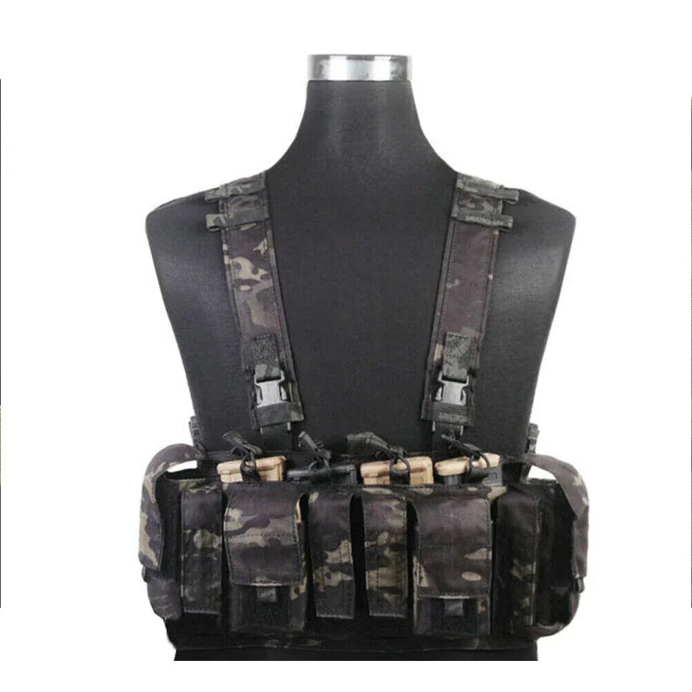 EMERSONGEAR MF Tactical Chest Rig UW Gen IV مع حقيبة راديو وحافظة مسدس ذخيرة 5.56 9 ملم