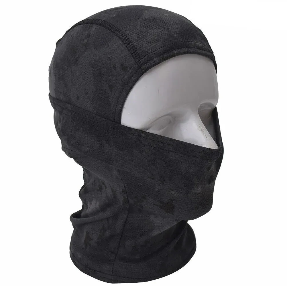 قناع وجه للرأس بالكامل وقبعة مموهة تكتيكية من SINAIRSOFT، وشاح رقبة للحماية من الرياح لركوب الدراجات