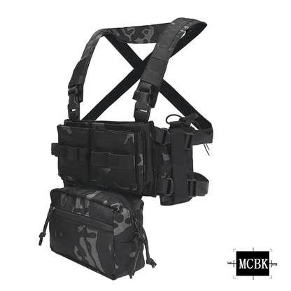 SINAIRSOFT MK3 Tactical Chest Mount Hunting Vest with SACK Bag H Strap