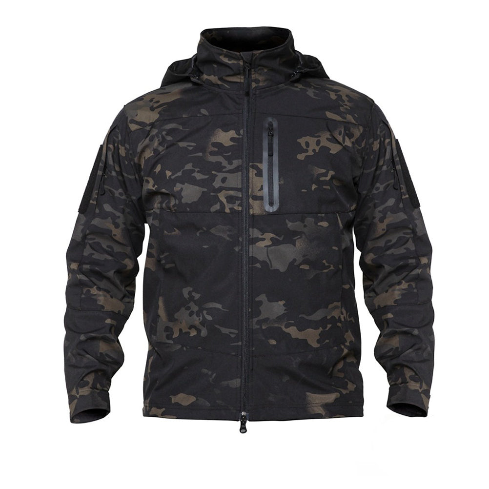 SINAIRSOFT Men's Tactical Soft Shell Polyester Windbreaker Coat