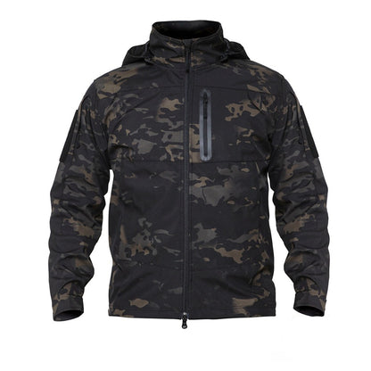 SINAIRSOFT Men's Tactical Soft Shell Polyester Windbreaker Coat