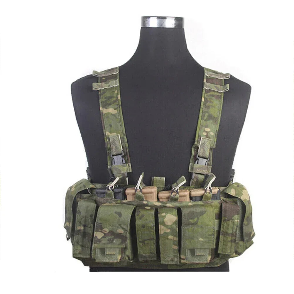 EMERSONGEAR MF Tactical Chest Rig UW Gen IV مع حقيبة راديو وحافظة مسدس ذخيرة 5.56 9 ملم