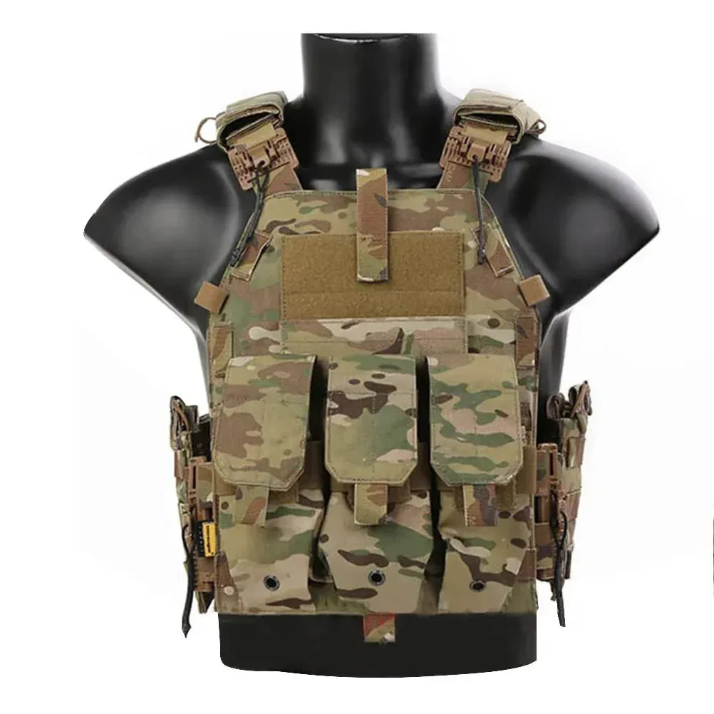 سترة Emersongear التكتيكية 6094K سريعة التحرير بنظام MOLLE مع حقيبة مخازن