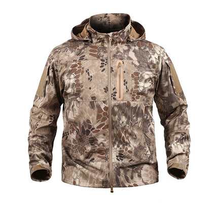 SINAIRSOFT Men's Tactical Soft Shell Polyester Windbreaker Coat