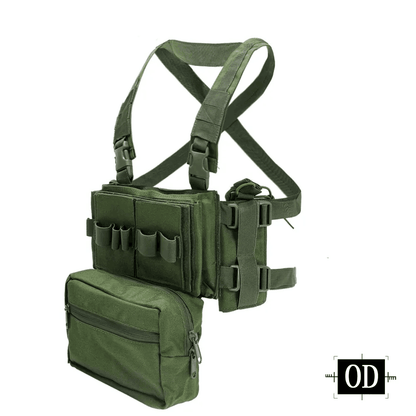 SINAIRSOFT MK3 Tactical Chest Mount Hunting Vest with SACK Bag H Strap