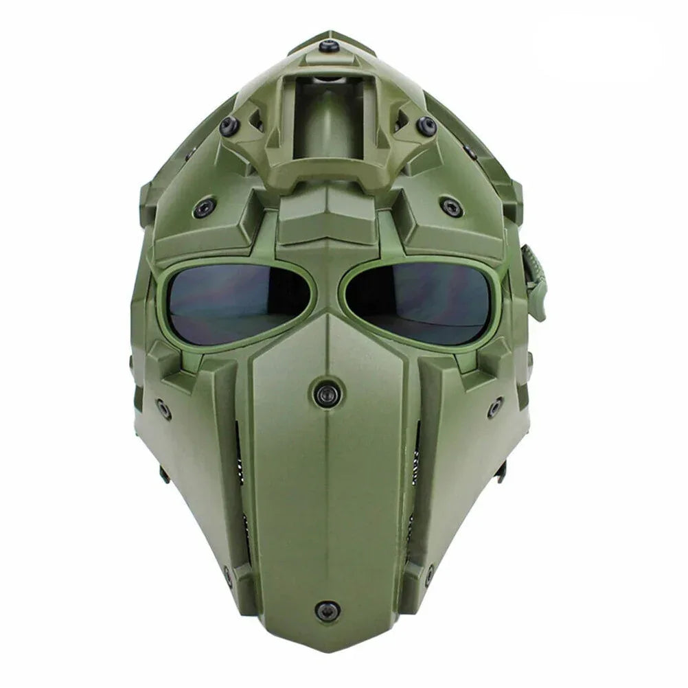 قناع خوذة الوجه الكامل التكتيكي G4 من SINAIRSOFT + نظارات الأمان لكرات الطلاء Airsoft CF CS Game