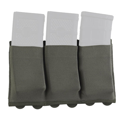 SINAIRSOFT Tactical Molle Triple Open 5.56 7.62 Magazine Pouch Elastic Mag Holder
