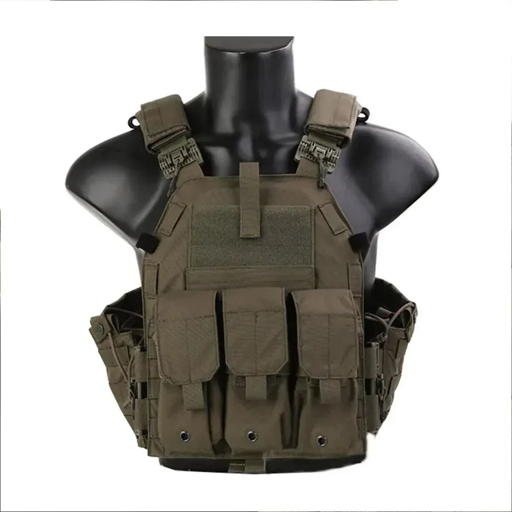 سترة Emersongear التكتيكية 6094K سريعة التحرير بنظام MOLLE مع حقيبة مخازن