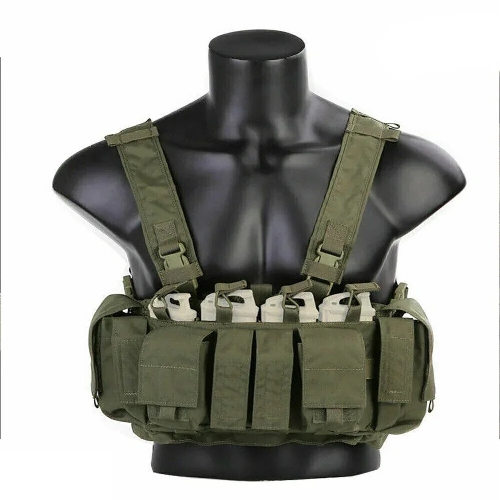 EMERSONGEAR MF Tactical Chest Rig UW Gen IV مع حقيبة راديو وحافظة مسدس ذخيرة 5.56 9 ملم