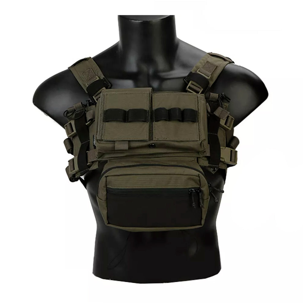 EMERSONGEAR Tactical Chest Rig MK3 Micro Fight Adjust Classic Carrier w/ 5.56 Pouch