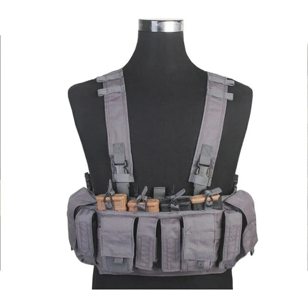 EMERSONGEAR MF Tactical Chest Rig UW Gen IV مع حقيبة راديو وحافظة مسدس ذخيرة 5.56 9 ملم