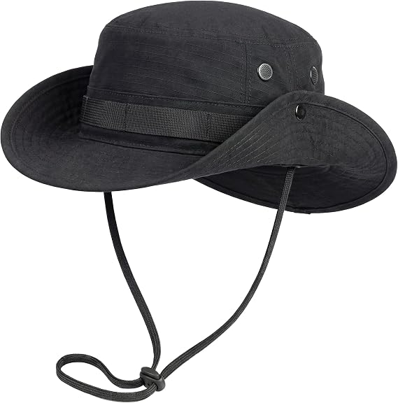 SINAIRSOFT Tactical Boonie Hat Camo Bucket Wide Brim Sun Fishing Bush Booney Cap