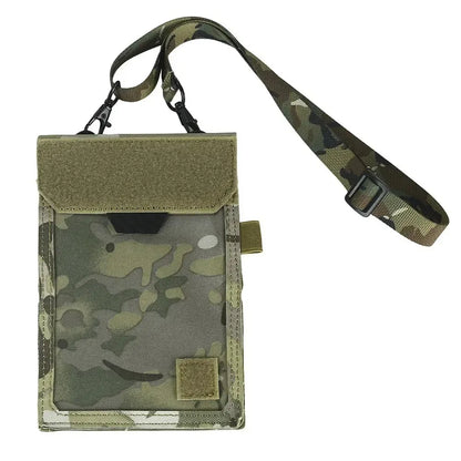 SINAIRSOFT Taktika ID-karta Posedilo Kun Hoko kaj Buklo, Insigna Kredita Sako, Kola Ŝnuro, Ŝlosila Ringo