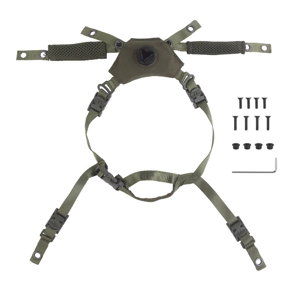SINAIRSOFT Tactical Helmet Dial Suspension System Chin Strap Adjustable