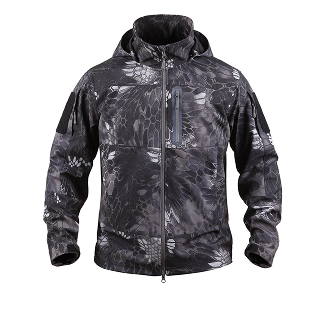 SINAIRSOFT Men's Tactical Soft Shell Polyester Windbreaker Coat