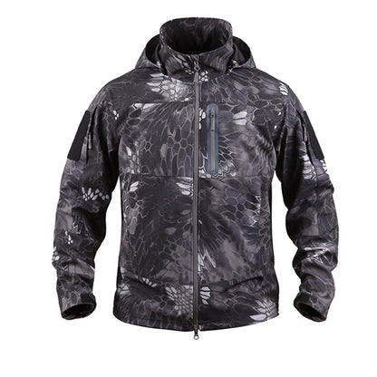 SINAIRSOFT Men's Tactical Soft Shell Polyester Windbreaker Coat