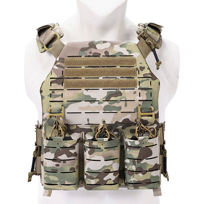 SINAIRSOFT Tactical Vest With Quick Release Laser Cut Triple Magazine